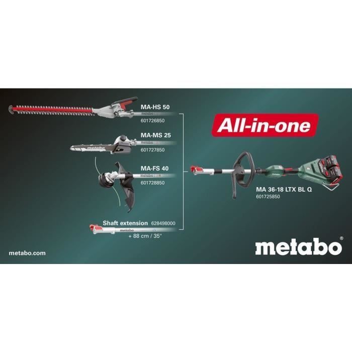 Multifunctionele tuinmotor - METABO - MA 36-18 LTX BL Q - 18 V