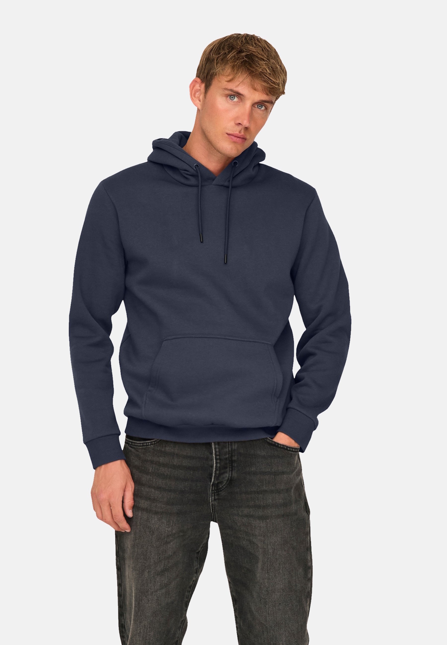 Only & Sons ONSCERES HOODIE - Sweatshirt - donkerblauw