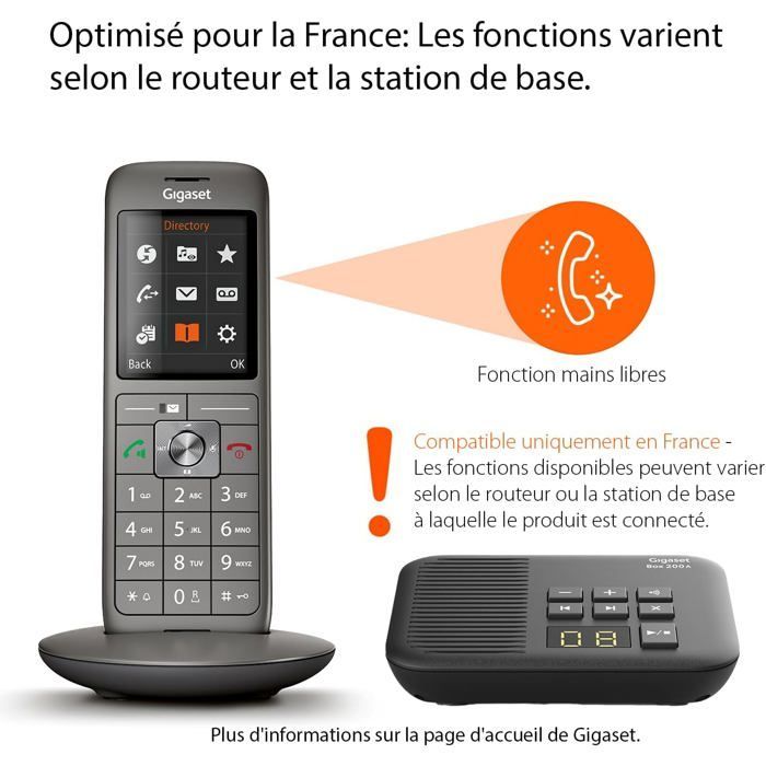 FLEUVE-Vaste Telefoon-CL660A Trio-DECT Telefoon-Antwoordapparaat-3 Handsets-Antracietgrijs