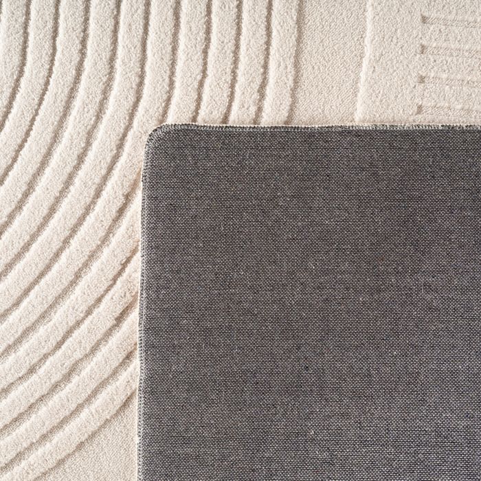 Carpetsale24 Tapis long 80x250 cm crème, style scandinave boho, lavable, effet 3D, parfait pour couloir, salon ou chambre
