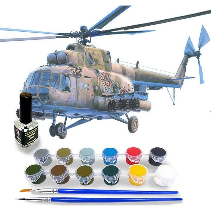Muovimallisarja - MISTER CRAFT HOBBY KITS - MIL MI-17 HIP START SET 1/72 - Sininen - Sisätilat - Aikuiset
