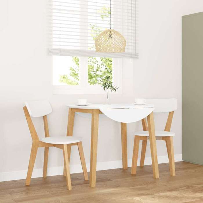 vidaXL Chaises à manger 2 pcs bois massif caoutchouc, chaise à dîner, chaise, chaise de salon, chaises à dîner, chaise de 4102434