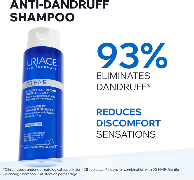 Shampoo anticaspa Uriage DS HAIR para couro cabeludo irritado