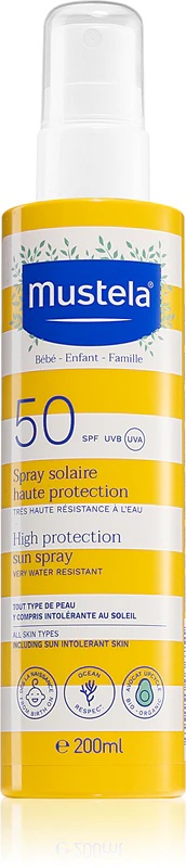 Mustela Family High Protection Sun Spray zaščitni losjon za sončenje SPF 50+
