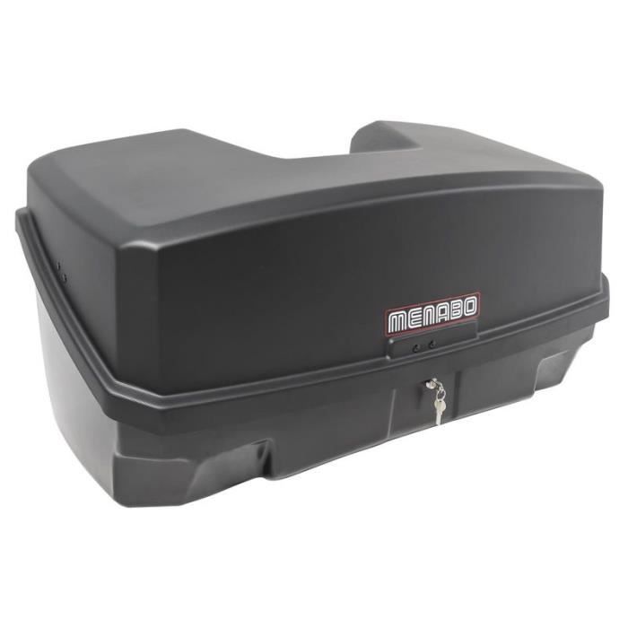 Portabicicletas para 3 bicicletas + caja de almacenamiento de 300 L montada en el enganche, negro - Menabo Nekkar negro + Project Tilting 3