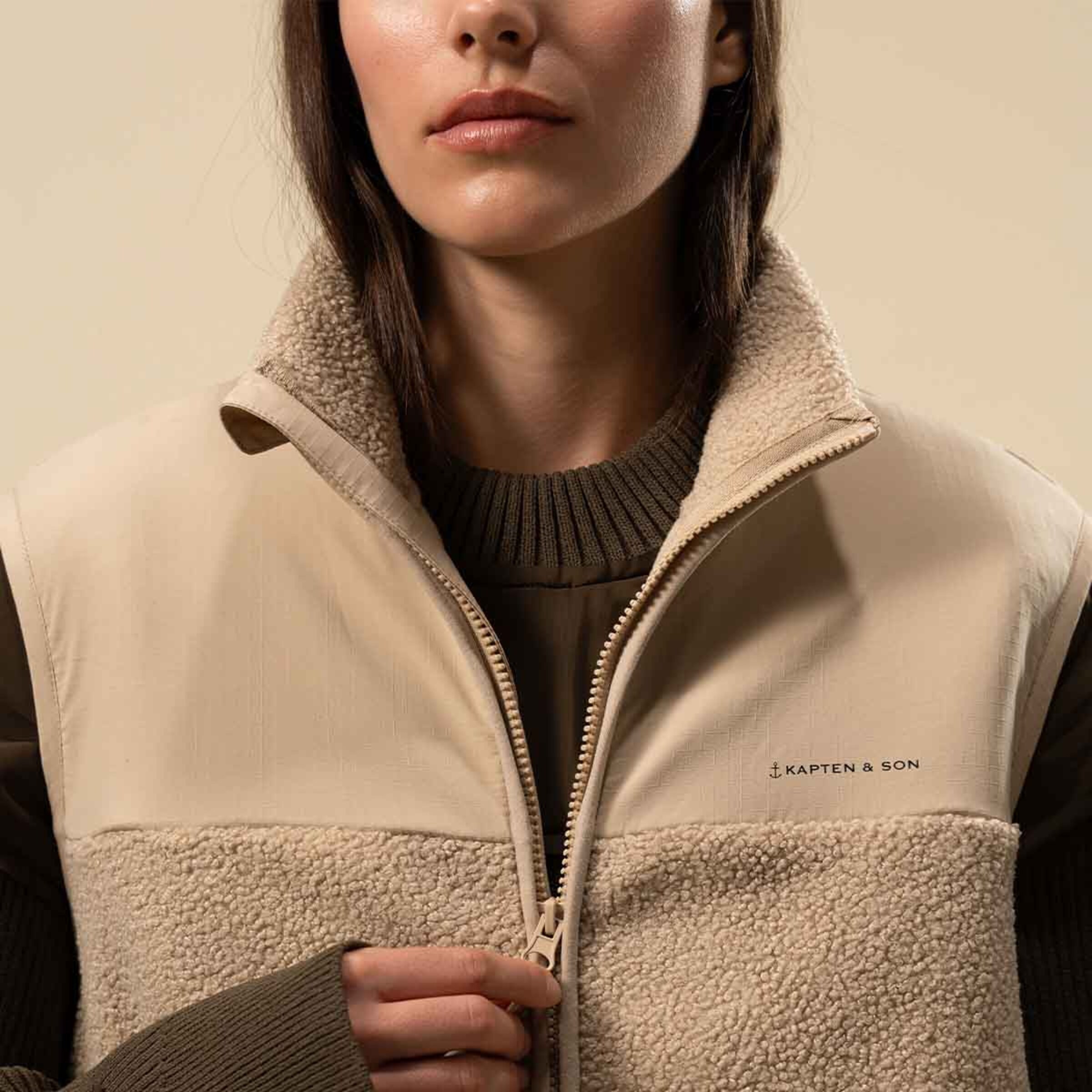 Gilet polaire quotidien couleur grès