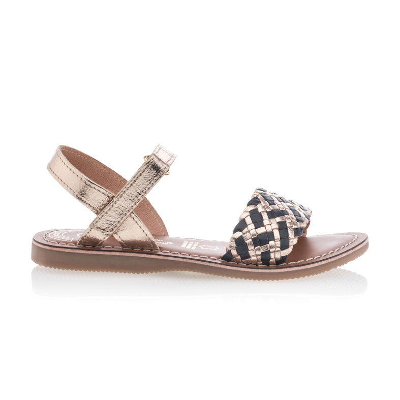 Sandalias amarillas para niña / Zapatos de punta abierta