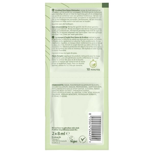 Kruidvat poru detoksiskā māla maska<br>16ml, visiem ādas tipiem