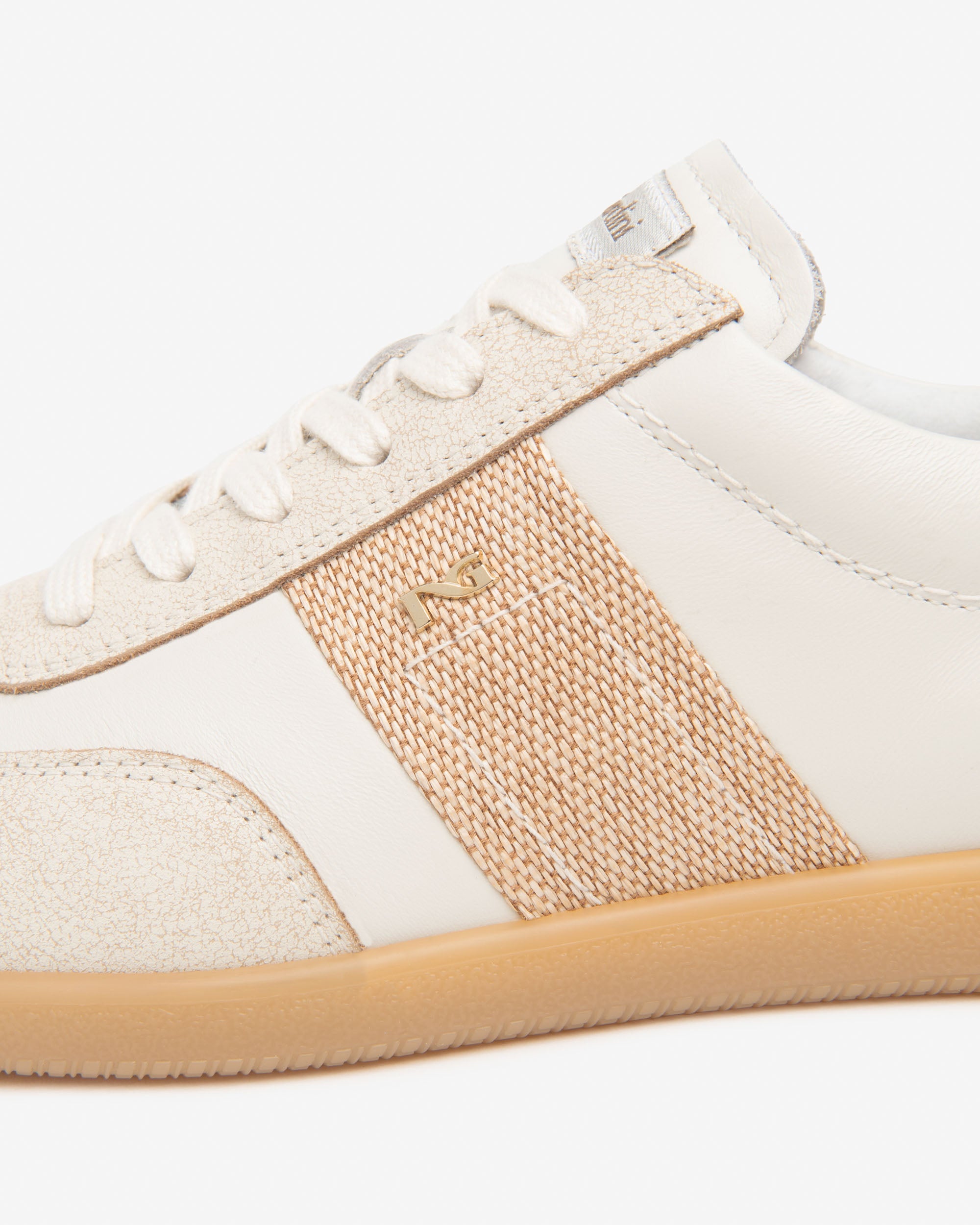  Damen-Sneaker aus Leder und Canvas