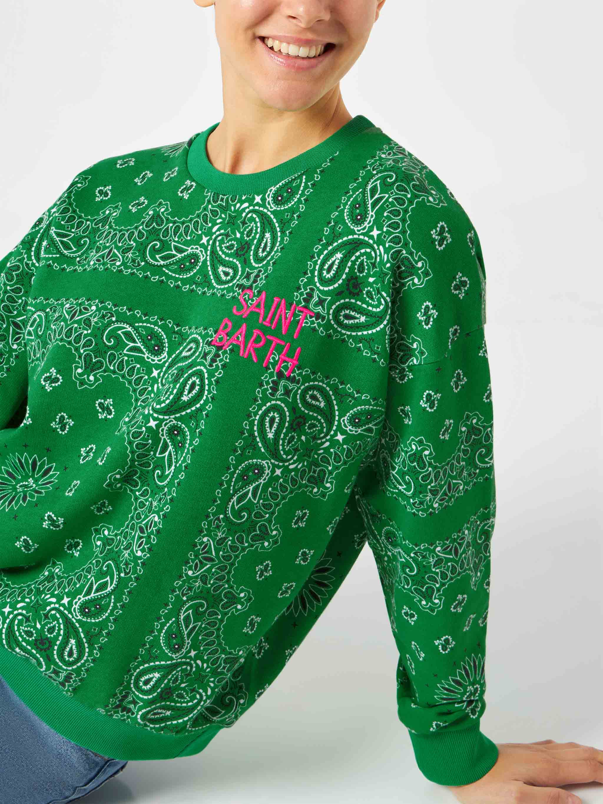 Sudadera de mujer con estampado de bandana