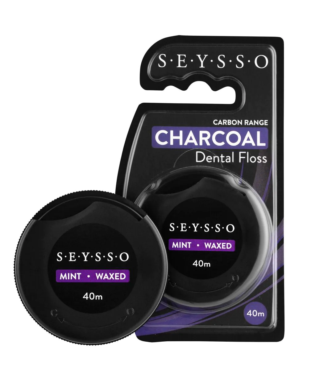 Seysso Carbon Nić Dentystyczna z Aktywnym Węglem 40 M