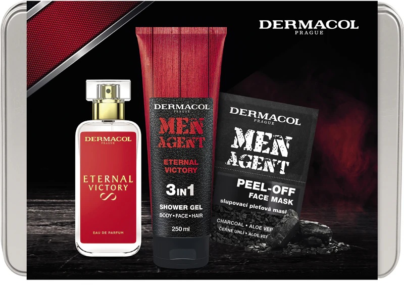 Dermacol Men Agent Eternal Victory dāvanu komplekts vīriešu ķermenim un sejai