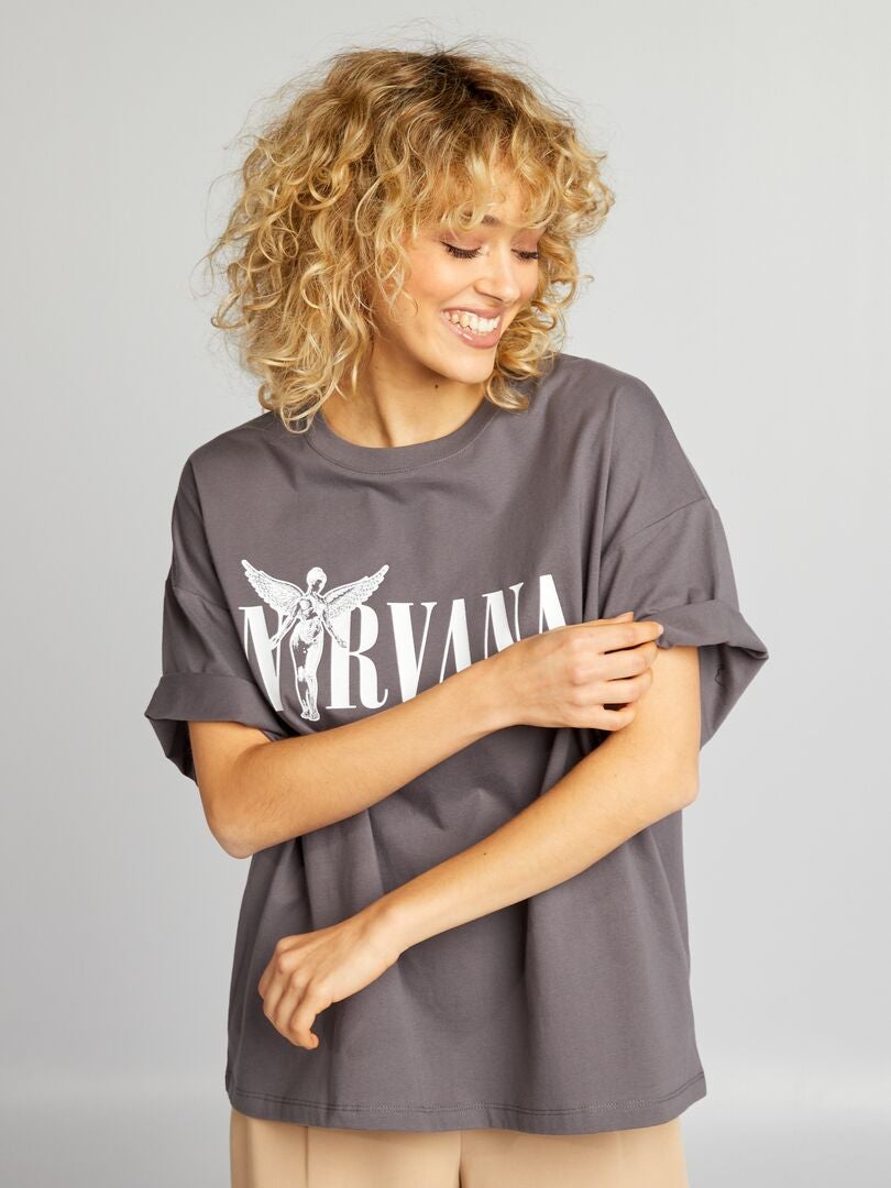 Camiseta 'Nirvana' - gris