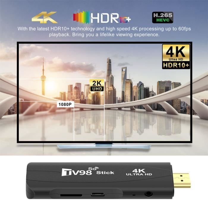 TV Box Stick - LPNOVE - Android 10 - 4K HDR - WiFi 6 - Bluetooth 5.0
