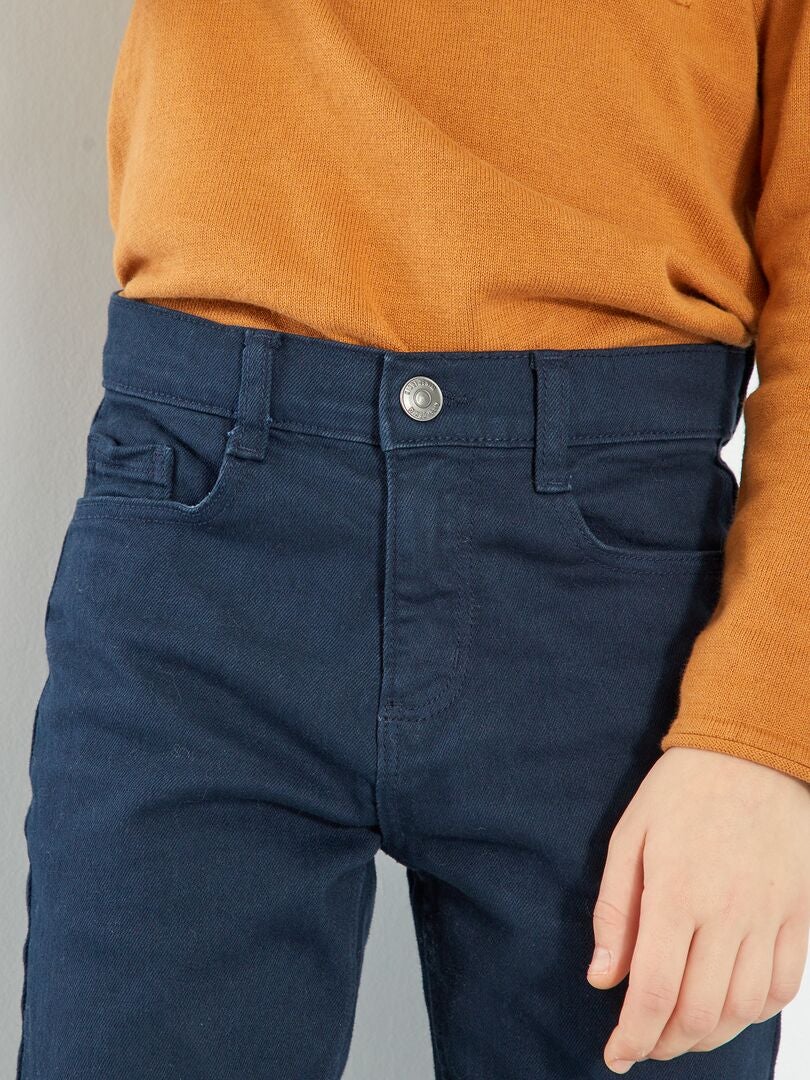 Slim fit jeans met 5 zakken - blauw