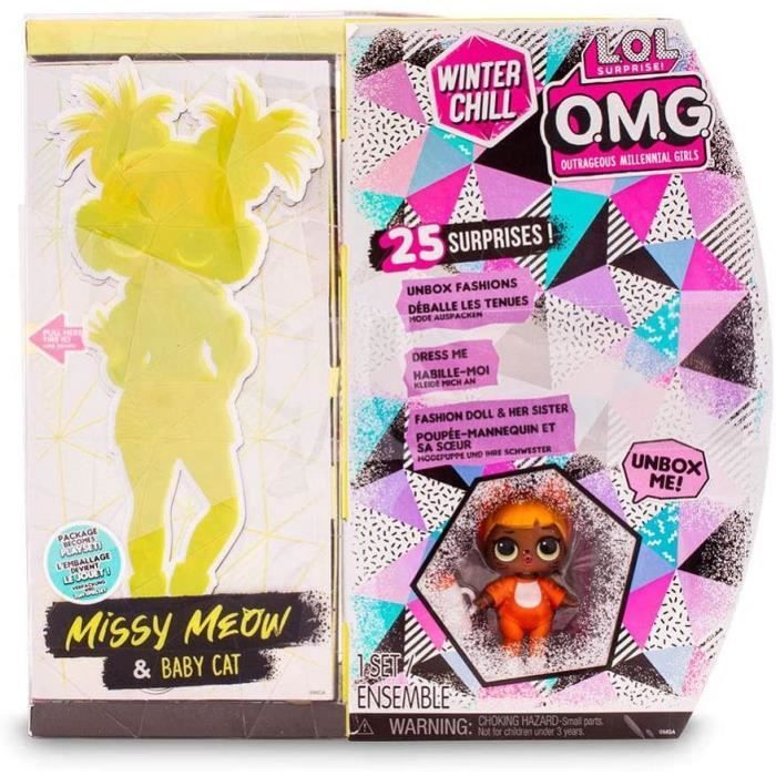 LOL Surprise OMG-pop - Giochi Preziosi - Missy Meow - 25 verrassingen - Meerkleurig - 2 stuks