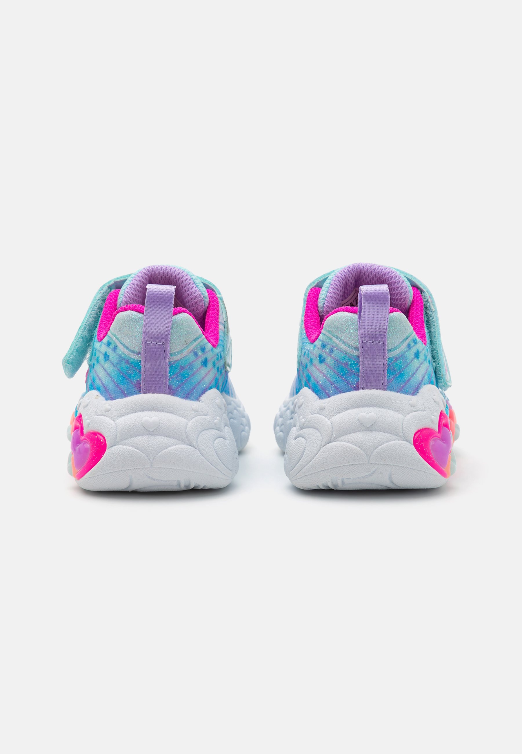 Skechers ETERNAL HEART LIGHTS - Scarpe da ginnastica - azzurro glitterato/multicolore