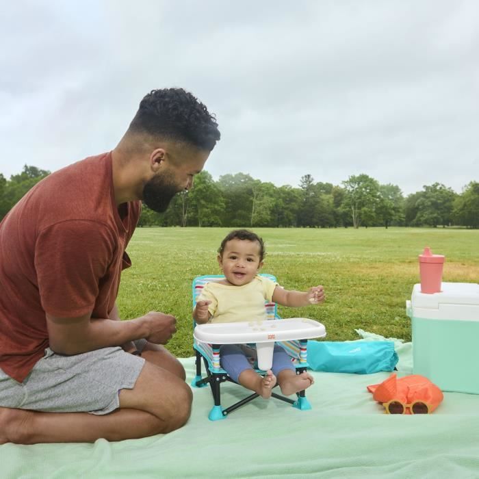 DISNEY BABY - MICKEY - Opvouwbare, draagbare reisstoelverhoger, lichtgewicht en gemakkelijk schoon te maken, inclusief draagtas.