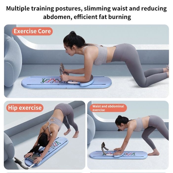 Reformer de Pilates, equipo multifuncional de Pilates con rodillo de rebote automático + plegable, ideal para entrenamientos en casa.