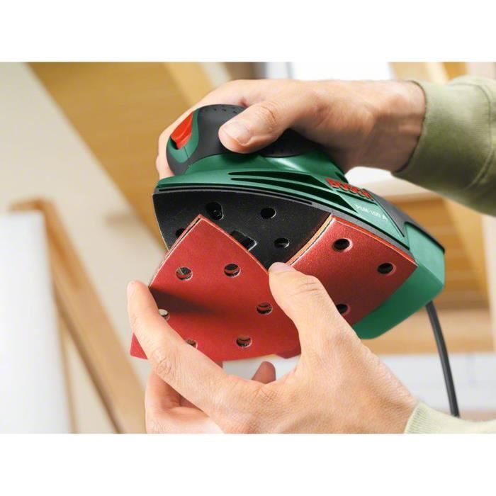 Bosch Multi Sander - PSM 100 A (supplied in a plastic case with 3 abrasive sheets G80, G120 and G160)
