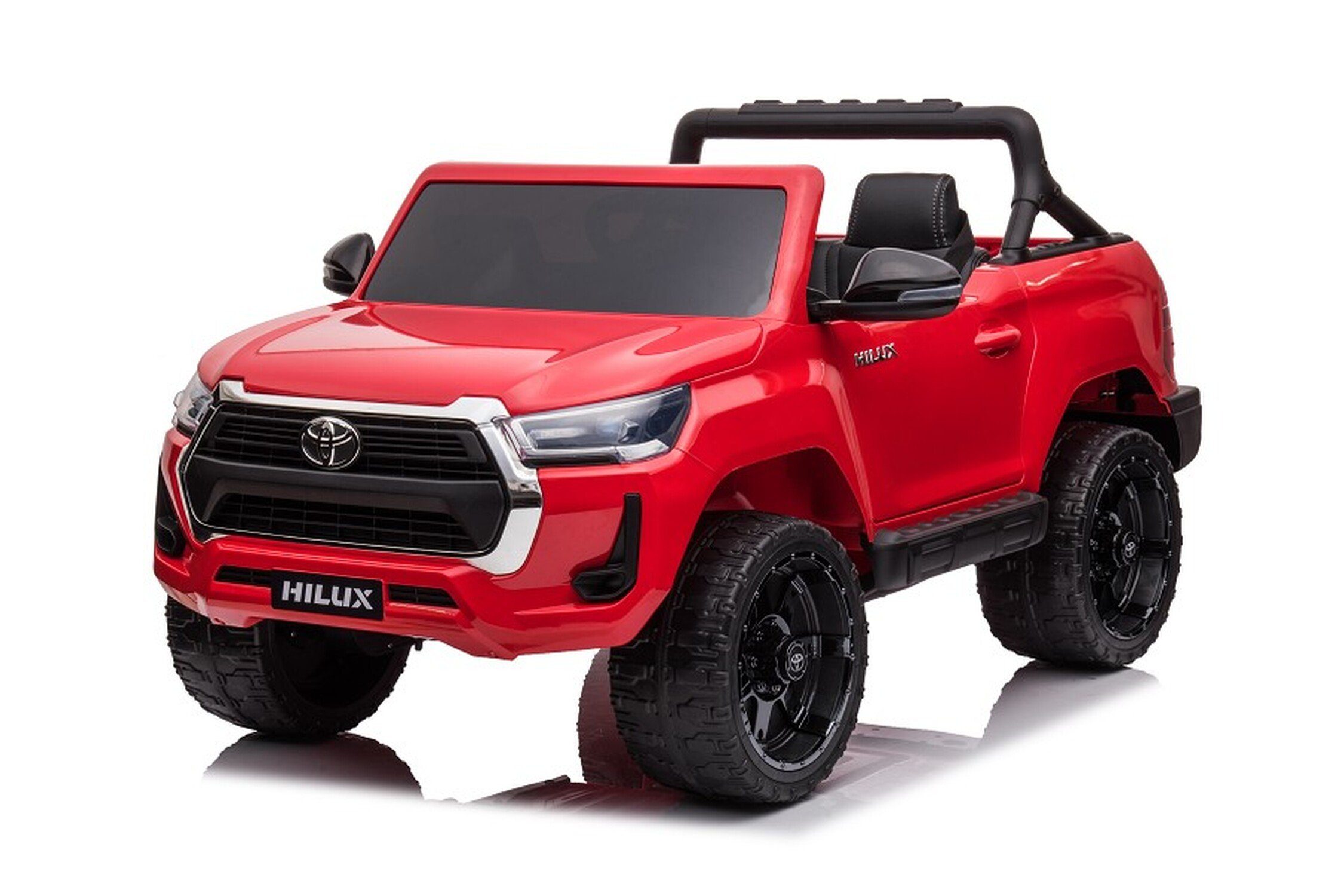 TPFLiving sähköinen lastenauto Toyota Hilux - moottori: 4 x 12V - akku: 1 x 12 Volt/14Ah, kantavuus 40 kg, lastenauto - sähköauto nahkaistuimella ja turvavyöllä