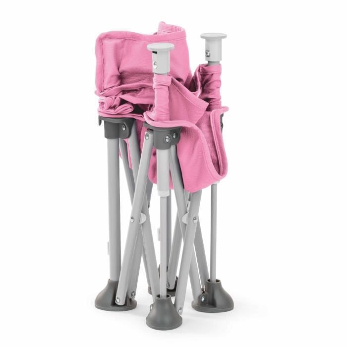 Seggiolino auto BRIGHT STARS, rosa, pieghevole, portatile, ideale per i viaggi, leggero e facile da pulire, con borsa per il trasporto inclusa.