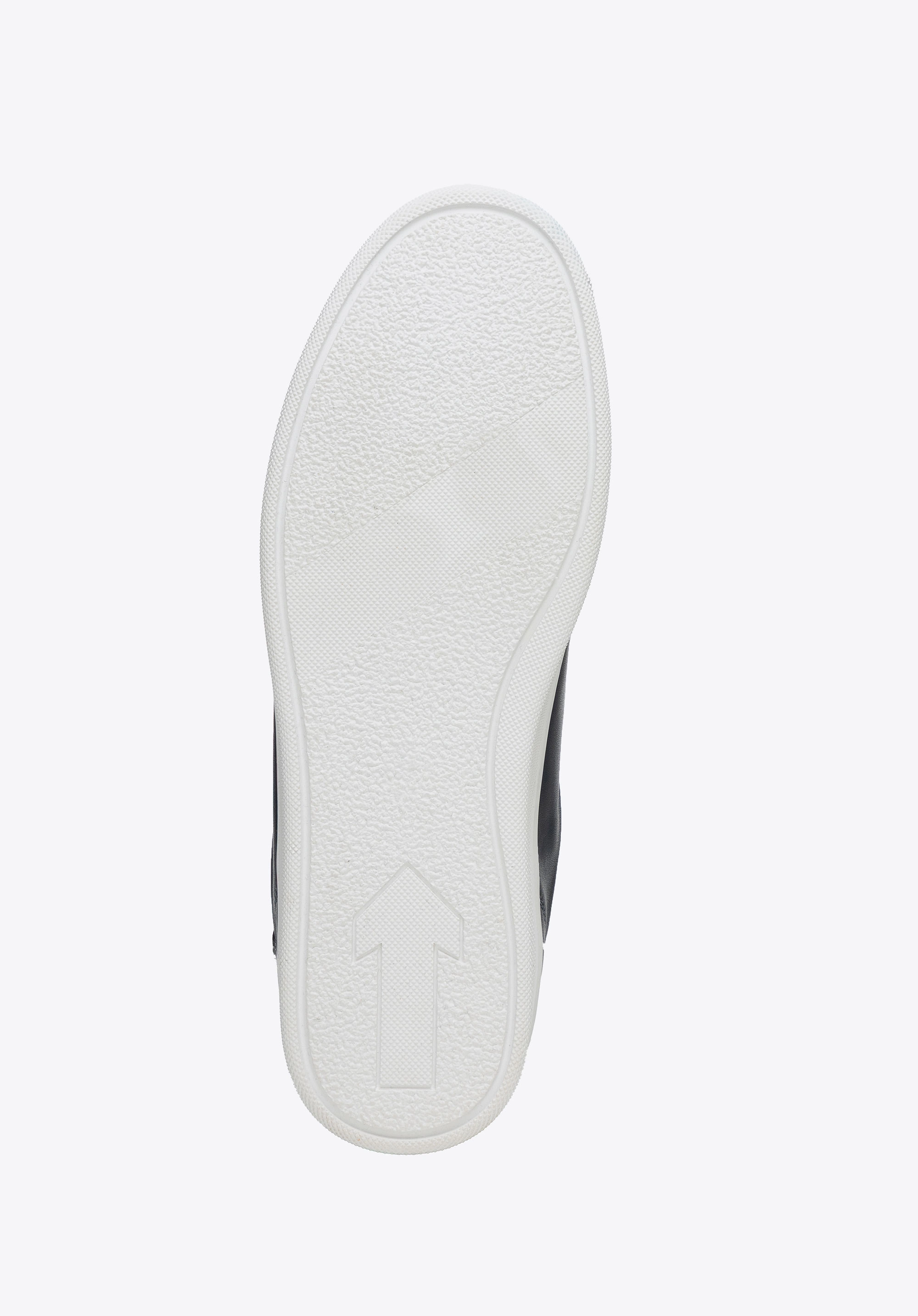 Damskie sneakersy skórzane na platformie granatowe