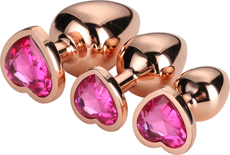 Dream Toys Gleaming Love zilveren stekkerset, roségouden stekkerset