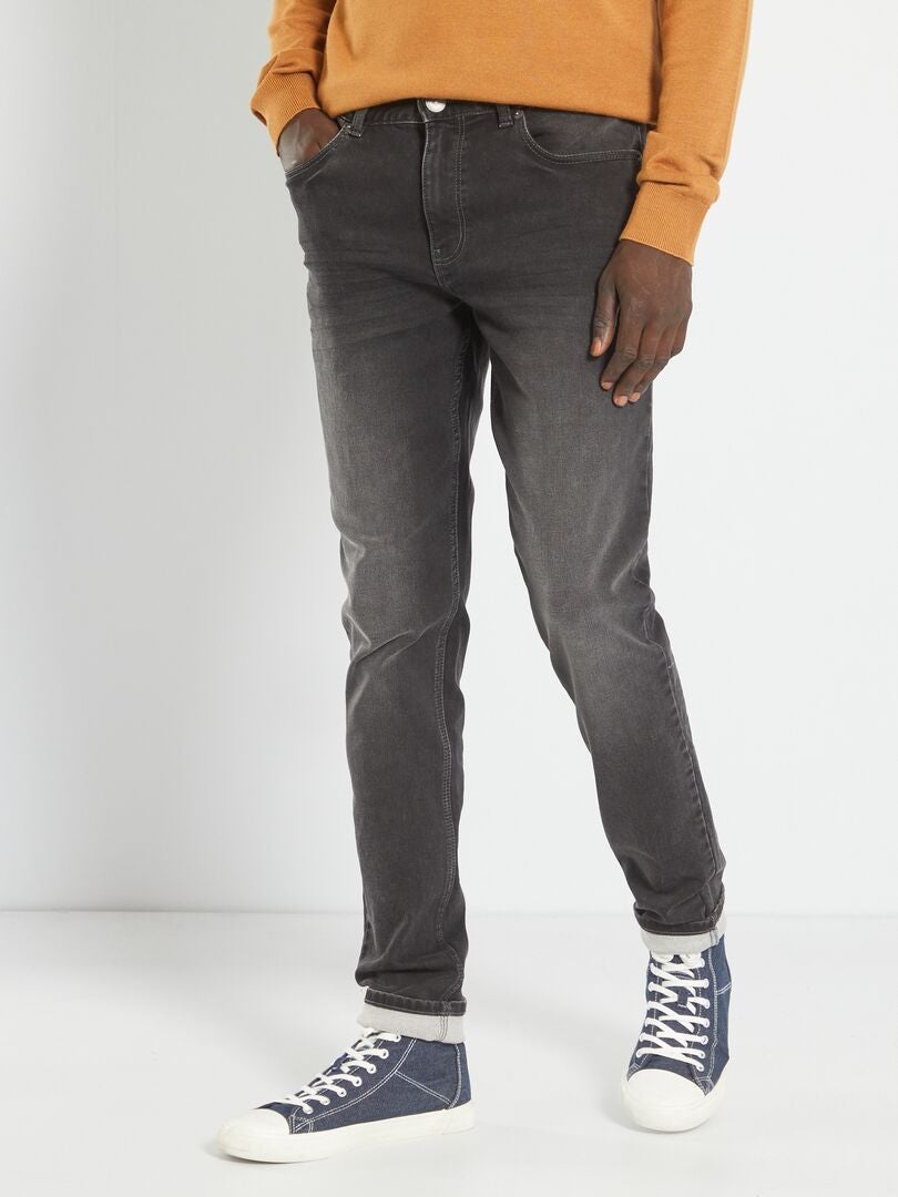 Calça jeans slim stretch - L30 - CINZA