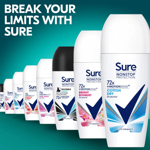 Sure Antiperspirant Deo Roll-on Nonstop Cotton Dry 50ml