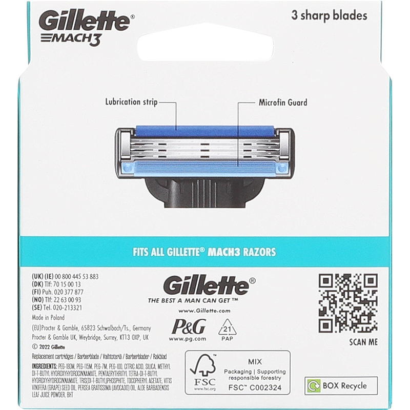Gillette Gillette-blader 6-pakning Mach3