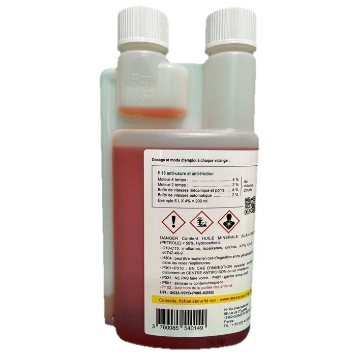 Aditivo para aceite de motor MECA-RUN P18 500 ml - Antiincrustante