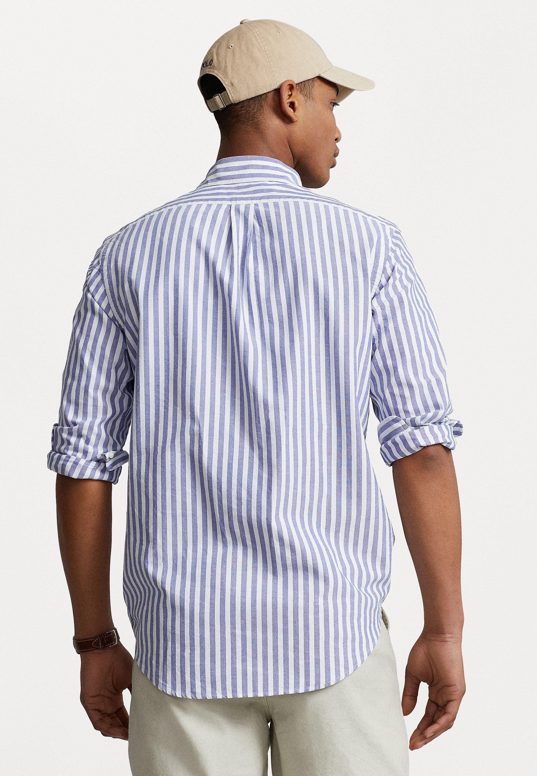 Polo Ralph Lauren PRUGASTA OXFORD KOŠULJA - Košulja - kraljevsko smeđa/bijela