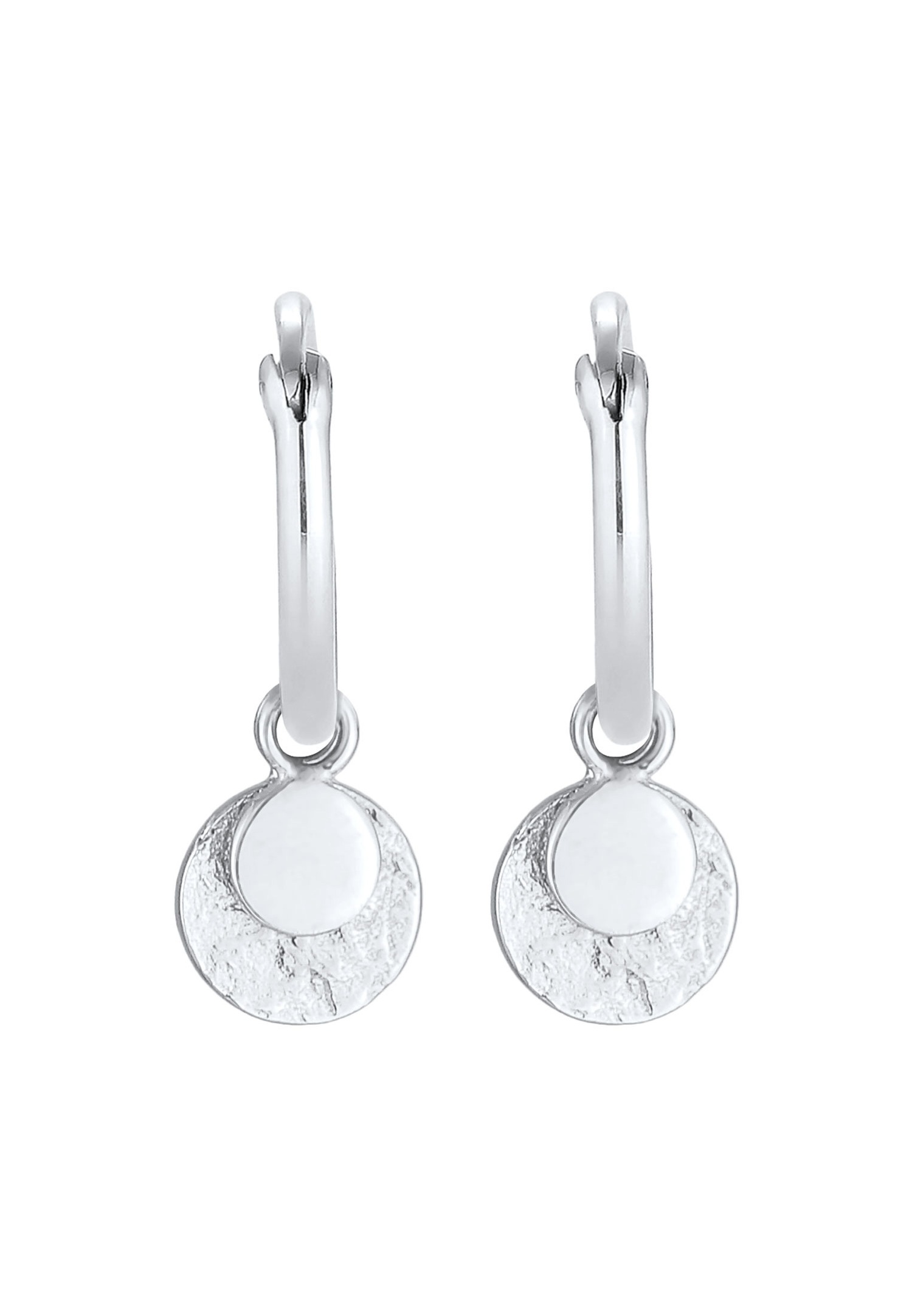 Elli Dames Creoles Plate Vintage Trend Blogger en argent sterling 925 plaqué or