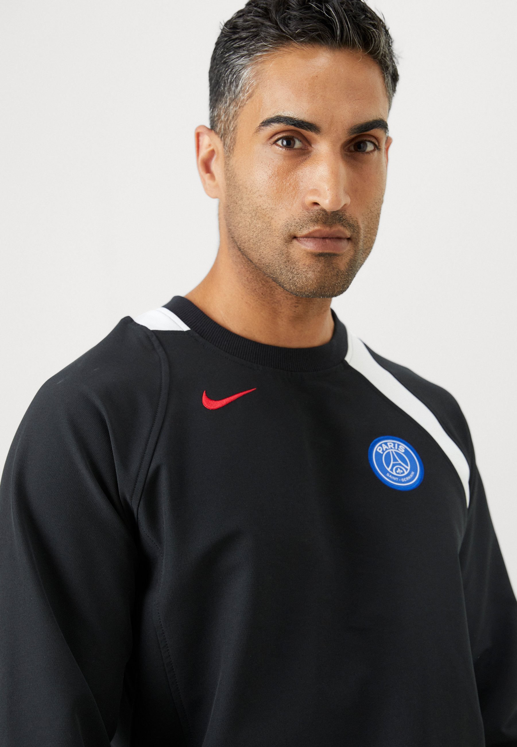 Nike Performance PARIS SAINT-GERMAIN T90 CREW - Tenue de club - Noir/Blanc