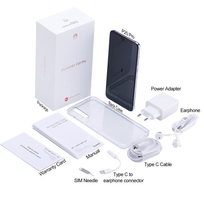 Smartphone HUAWEI P20 Pro Twilight 128GB - Schermo da 6,1 pollici - Tripla fotocamera posteriore - 6GB di RAM - Android 8.1