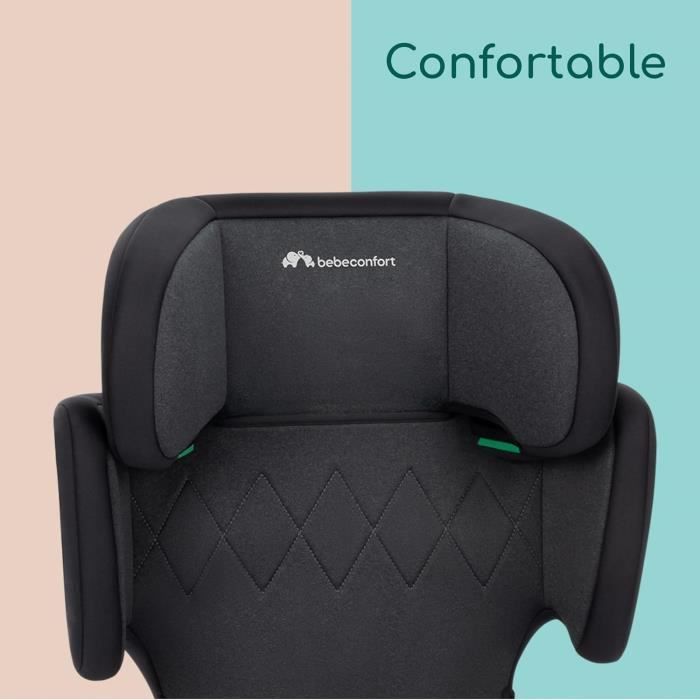 Seggiolino auto BEBECONFORT ROAD FIX i-Size, Gruppo 2/3, Isofix, rialzo, da 3,5 a 10/12 anni, 100-150 cm, 15-36 kg, nero fumé
