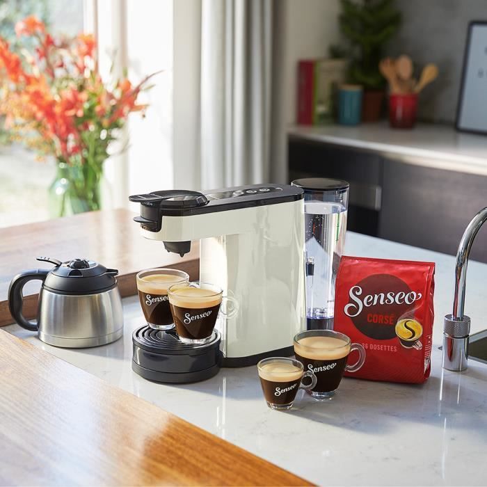 Cafetera de cápsulas - PHILIPS - SENSEO - HD6592/05 - Interruptor 2 en 1 para cápsulas y filtros - Blanca