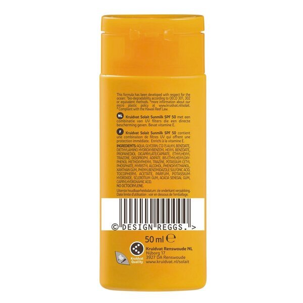 Kruidvat Solait SPF50 saules pieniņš<br>50ml