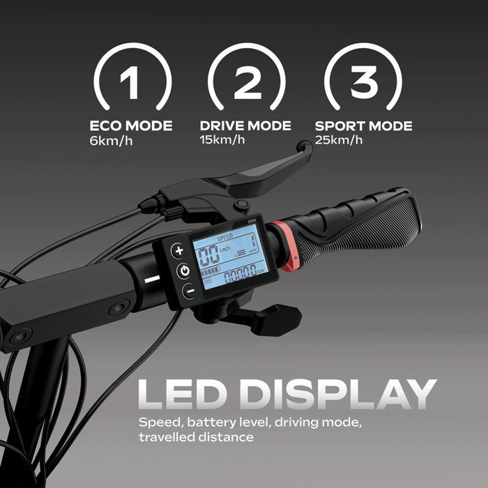 UrbanGlide eCross One Red – Foldable electric scooter, 25 km/h top speed, 50 km range, and 10