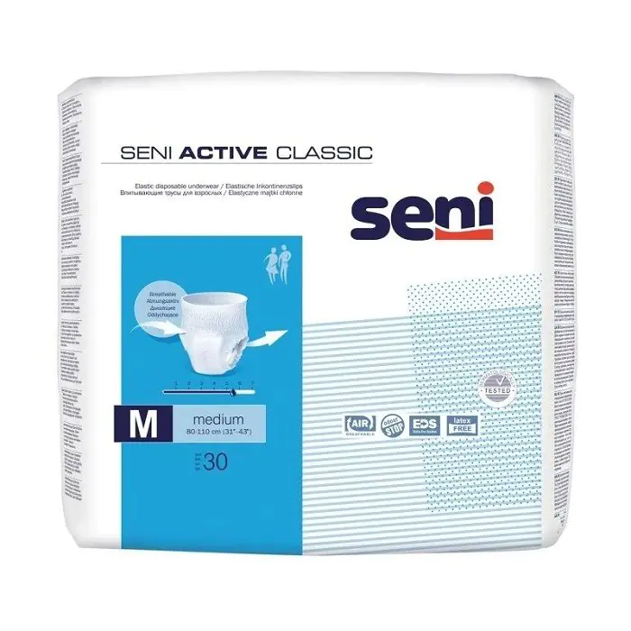 Seni Active Classic Elastyczne majtki chłonne 80-110 cm, Medium