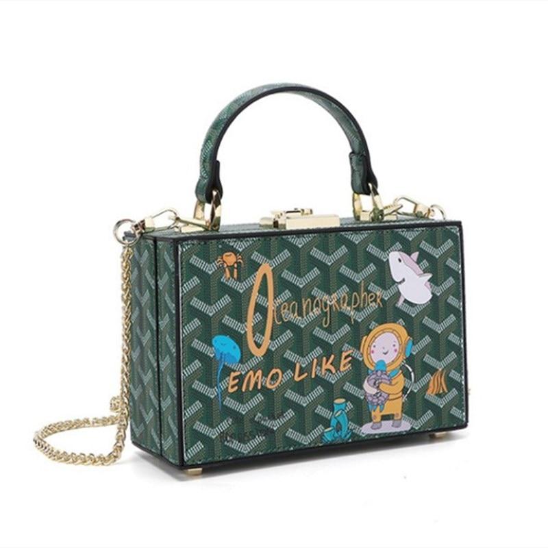 Sac bandoulière à bandoulière chaîne New Graffiti Small Bag Wild Box de haute qualité, sac à main tendance pour femme, sac Louis Vuitton