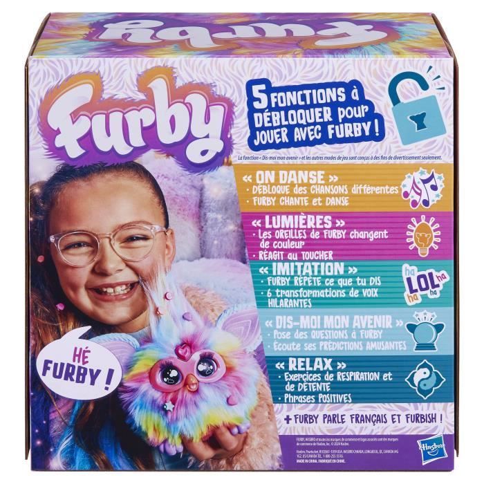 Furby Tie Dye, 15 accessoires, interactief pluche speelgoed voor meisjes en jongens, spraakgestuurde animatronic, geschikt voor kinderen vanaf 6 jaar.
