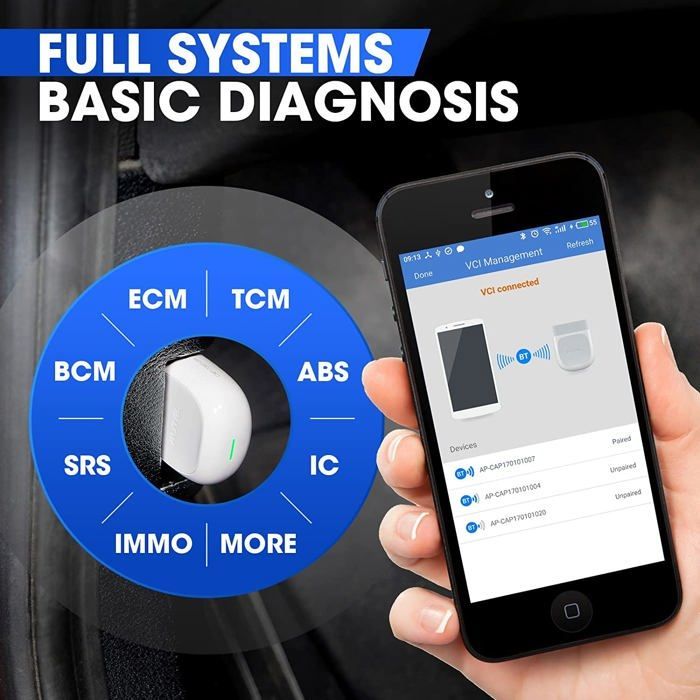 Autel AP200 OBD2 Bluetooth Car Diagnostic Tool with Full System Diagnostics