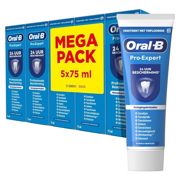 „Oral-B Pro-Expert“ profesionali apsauginė dantų pasta<br>5 x 75 ml