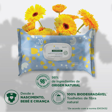 Klorane Gentle Cleansing Wipes -puhdistuspyyhkeet 70 kpl 70 kpl
