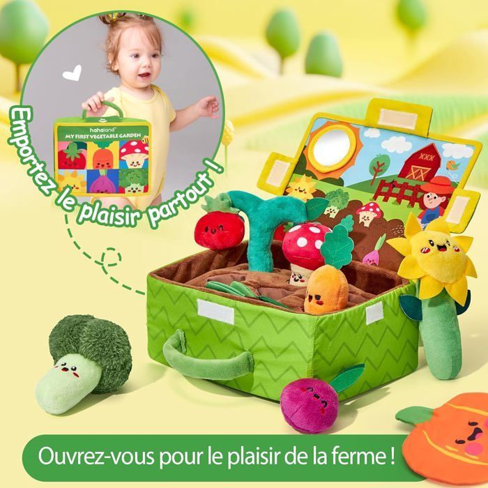 ZUUKO Baby Sensorisch Speelgoed - 11 Stukjes - 19,51 x 14,99 x 8,99 cm - Meerkleurig - Rammelaar - Spiegel - Pieper