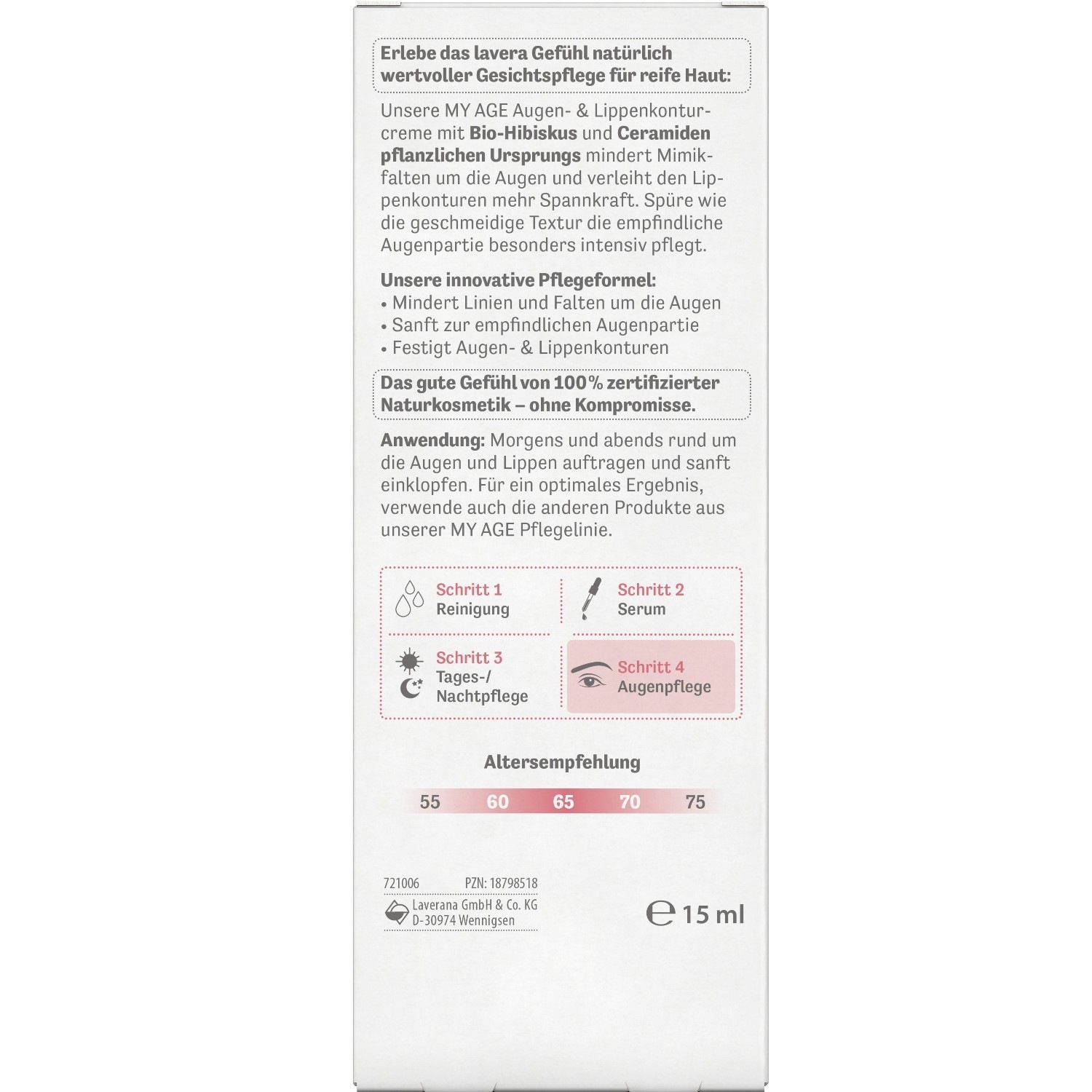 Lavera krema za područje oko očiju MOJE GODINE - 15 ml