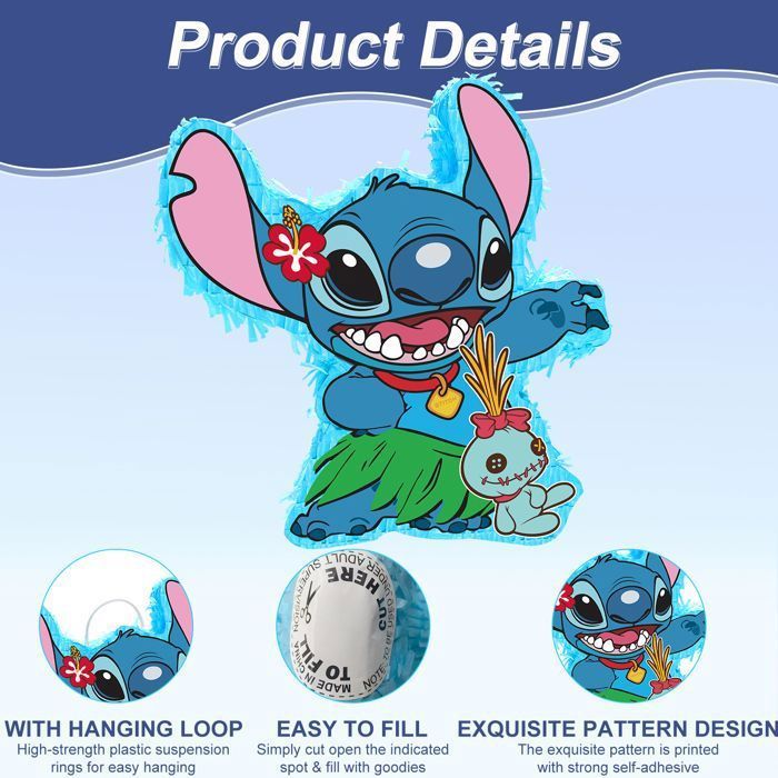 Piñata - INBOXXARTY - Stitch - Multicolore - Enfant - Mixte