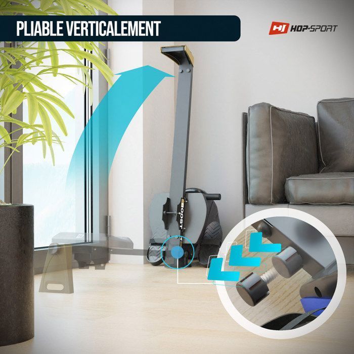Hop-Sport HS-030R Boost opvouwbare roeimachine voor thuisgebruik, magnetische rem, 10 weerstandsniveaus, 9 kg vliegwiel, max. 120 kg